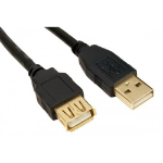 Cables Direct 3m USB 2.0 AM-AF USB cable USB A Black