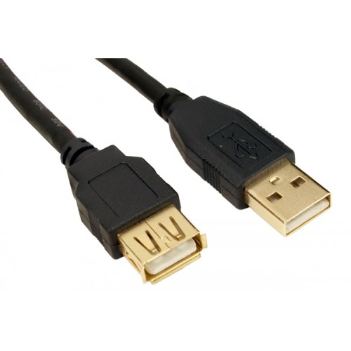 Cables Direct Black 1.8M Usb 2.0 Am-Af Usb Cable Usb A