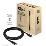 CLUB3D USB Gen1 Type-C Extensie kabel 5Gbps 60W(20V/3A) 4K60Hz M/F 1m/3.28ft