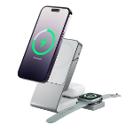 ALOGIC Matrix 3-in-1 Magnetic Charging Dock with Apple Watch Charger - White
