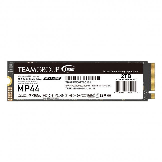 Photos - SSD Team Group MP44 M.2 2 TB PCI Express 4.0 NVMe TM8FPW002T0C101 