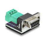 DeLOCK 91293 cable gender changer D-Sub 9 3 pin terminal block Black