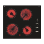 CDA HC6212FR hob Black Built-in 57.5 cm Ceramic 4 zone(s)