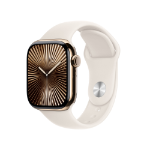 Apple Watch Series 10 GPS + Cellular 42mm Gold Titanium Case with Starlight Sport Band - S/M  Chert Nigeria