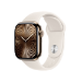 Apple Watch Series 10 GPS + Cellular 42mm Gold Titanium Case with Starlight Sport Band - M/L