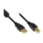 Alcasa GC-M0082 USB cable USB 2.0 3 m USB A USB B Black