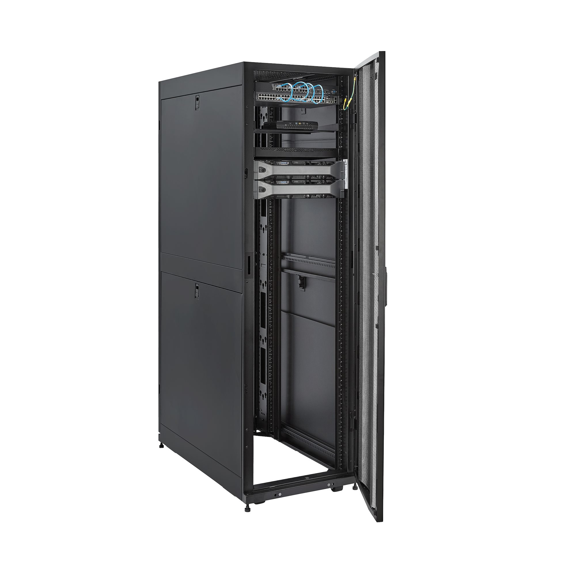 StarTech.com RK4242BK24 rack cabinet 42U Freestanding rack Black, 116 ...