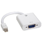 V7 White Video Adapter Mini DisplayPort Male to VGA Female