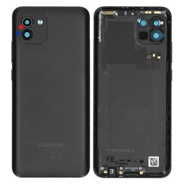 EU Product - Galaxy A03 backside - Black thumbnail