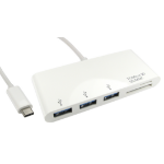 Cables Direct USB3C-HUB3CR laptop dock/port replicator USB 3.2 Gen 1 (3.1 Gen 1) Type-A White