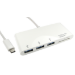 Cables Direct USB3C-HUB3CR laptop dock/port replicator USB 3.2 Gen 1 (3.1 Gen 1) Type-A White