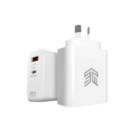 STM 65W DUAL PORT (USB-C & USB-A) POWER ADAPTER (AUNZ) - WHITE