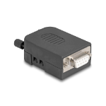 DeLOCK 90655 wire connector D-Sub 9, 3 pin terminal block Black, Grey