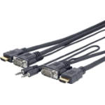 Vivolink PROVGAHDMIFLY3 video cable adapter 3 m VGA (D-Sub) + 3.5mm HDMI Type A (Standard) Black