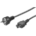 Microconnect PE010810S power cable Black 1 m CEE7/7 C5 coupler