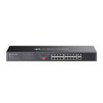 TP-Link Omada DS1018GMP network switch Unmanaged Gigabit Ethernet (10/100/1000) Power over Ethernet (PoE) 1U Black