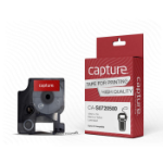 Capture CA-S0720580 labelprinter-tape Zwart op geel D1