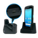 Unitech EA520 1-slot USB cradle **Not included but optional accessory: USB cable and USB power adapter** Tip: Use the USB cable from the EA520 main product.