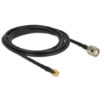 DeLOCK 89506 coaxial cable CFD200 2.5 m TNC SMA Black