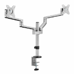 Rocstor Y10N019-S1 monitor mount / stand 32" Black, Silver Desk