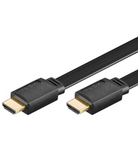 Image of Wentronic High Speed HDMI/ Flat Cable with Ethernet - 3 m - black...