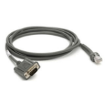 Zebra CBA-R08-S07ZBR serial cable Gray 84" (2.13 m) RS232 DB9