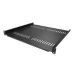 StarTech.com .com 2-Pack 1U Server Rack Shelf, Vented, 44lb Capacity, 16" Deep (CABSHELF116V2PK) - Rack shelf - black - 1U - 19" (pack of 2)