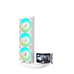 TRYX PANORAMA ARGB 360 L-SHAPED AMOLED SCREEN LIQUID COOLER WHITE - L-P360A-AS3M-G0W