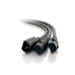 C2G 6ft 1 -> 2 16 AWG Power Splitter (IEC320C14 -> 2 IEC320C13) Black 70.9" (1.8 m) C13 coupler