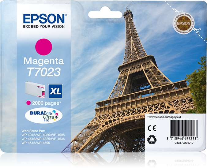 Image of Epson C13T70234010/T7023 Ink cartridge magenta XL, 2K pages...