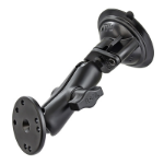 RAM Mounts Twist-Lock Suction Cup Double Ball Mount with Round Plate