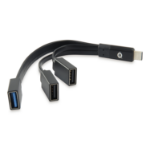 Conceptronic HUBBIES USB 3.1 Type-C to 1-Port USB 3.0 + 2-Port USB 2.0 Cable Hub, black