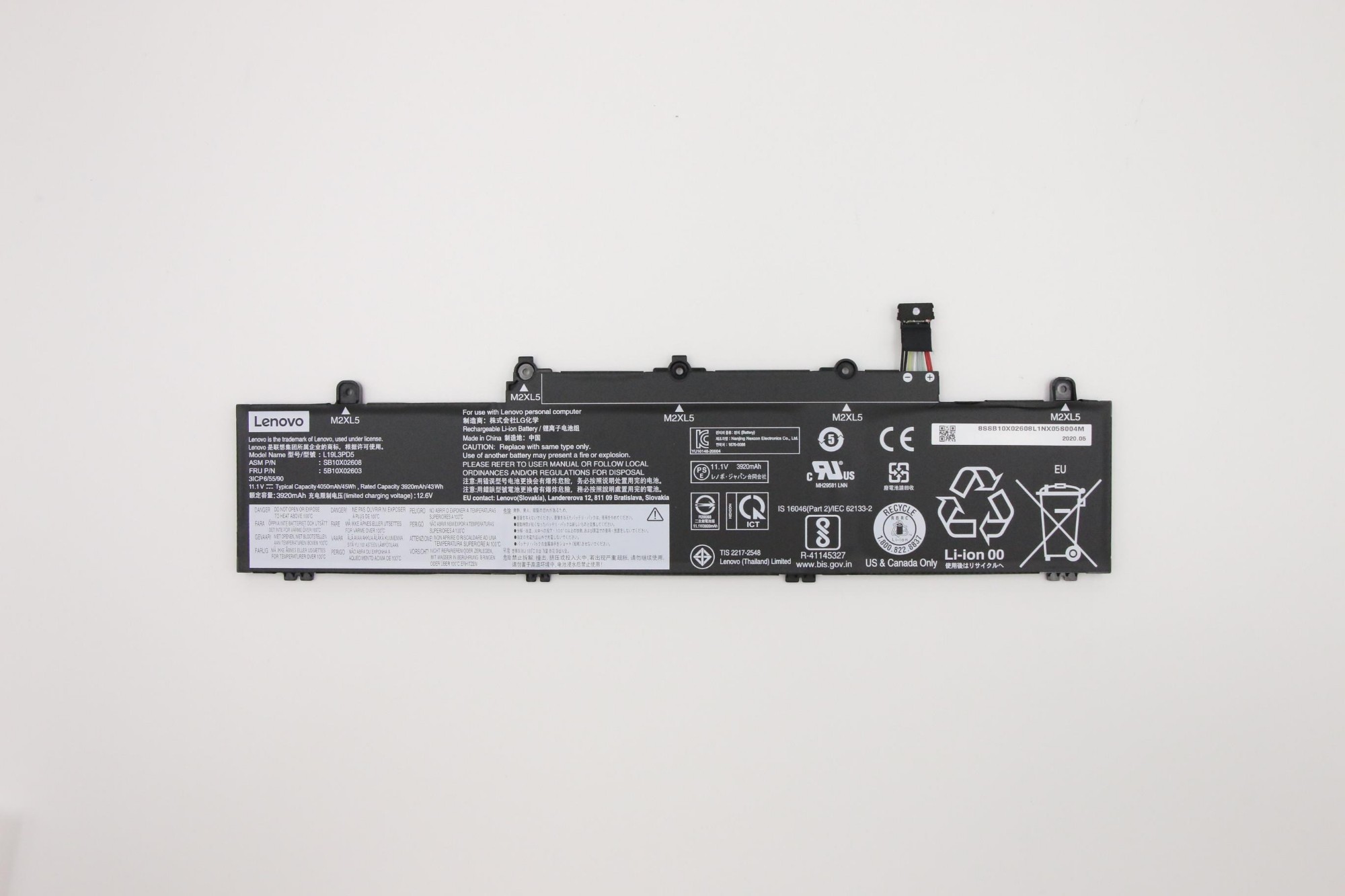 Photos - Laptop Part Lenovo 5B10X02603 laptop spare part Battery 