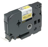 Image of Brother Gloss Laminated Labelling Tape - 18mm, Black/Yellow...