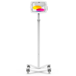 Compulocks iPad 10.2" Space Enclosure Medical Rolling Cart Extended White