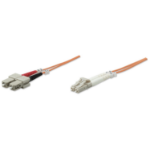 Intellinet Fiber Optic Patch Cable, OM1, LC/SC, 5m, Orange, Duplex, Multimode, 62.5/125 µm, LSZH, Fibre, Lifetime Warranty, Polybag