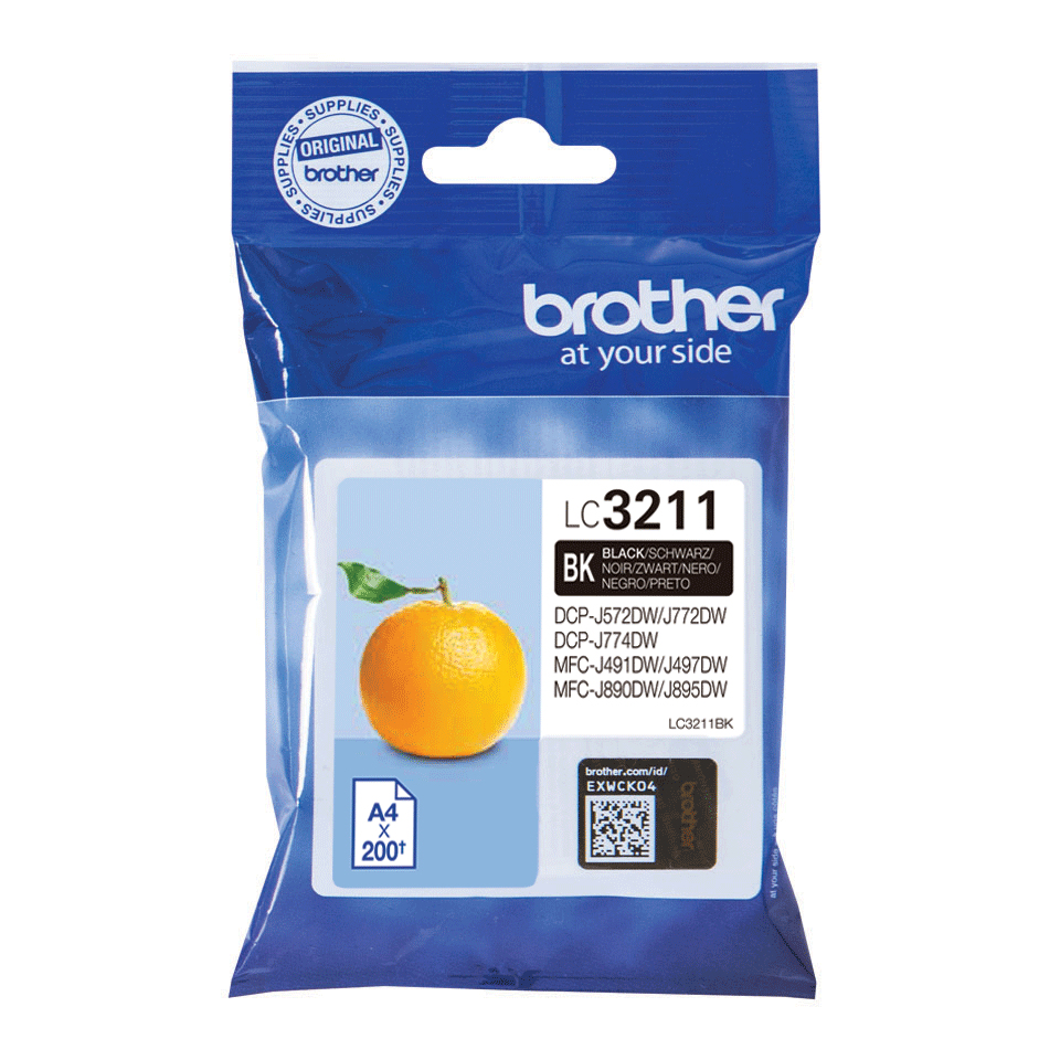 Brother LC-3211BK Ink cartridge black. 200 pages ISO/IEC 19752 for Bro