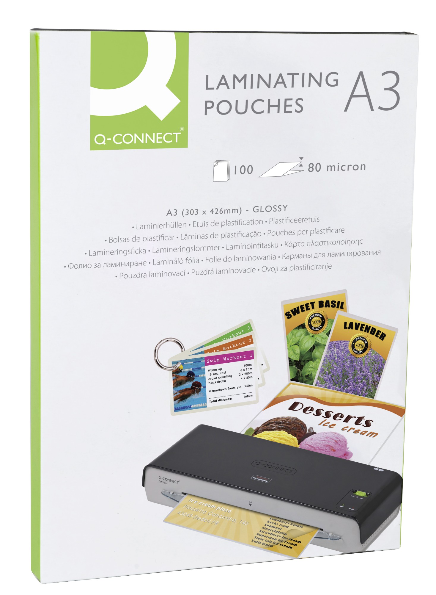Q-CONNECT+KF04122+laminator+pouch
