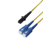connektgear 10m Duplex Fibre Optic Single-Mode Cable OS2 9/125 Micron MT to SC Yellow