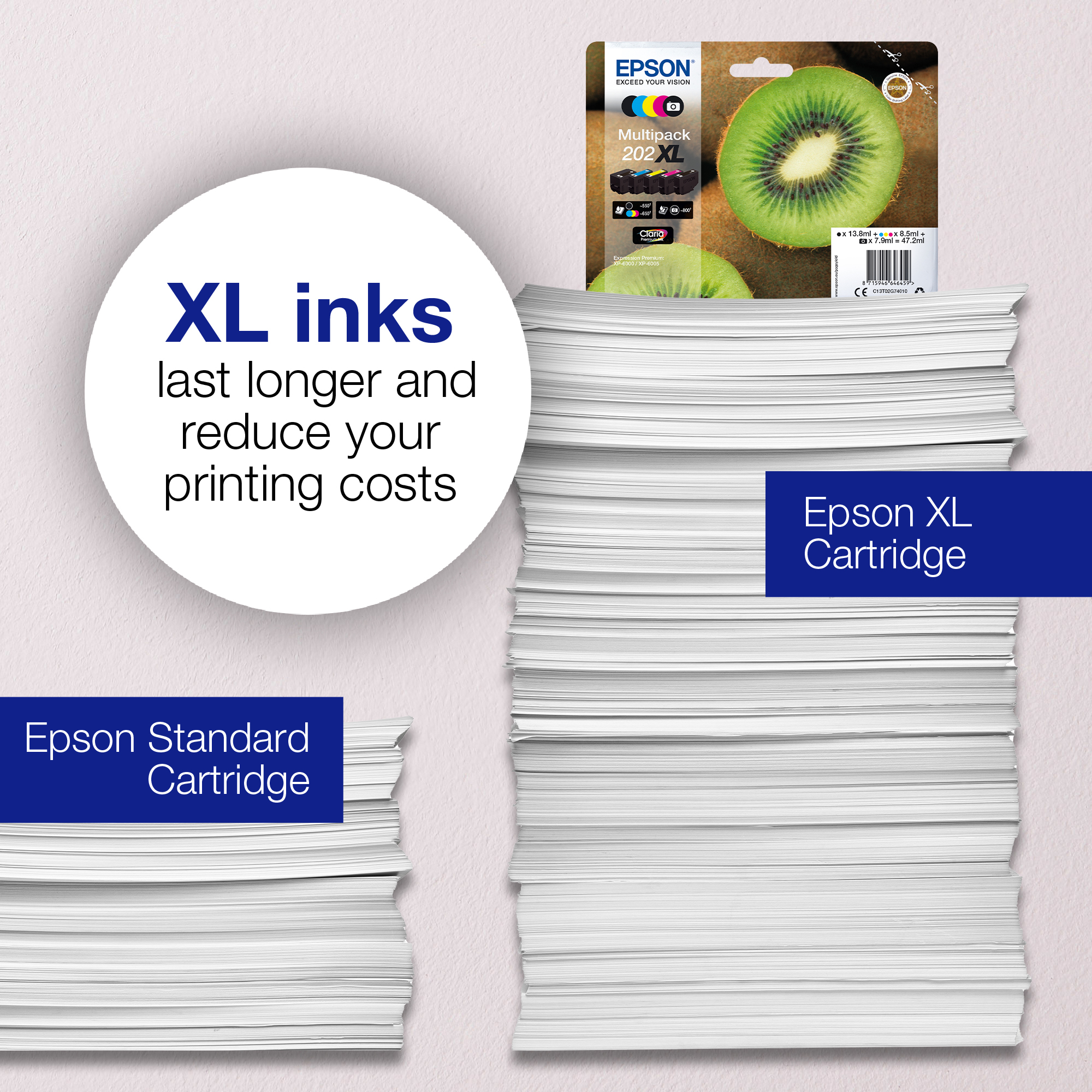 Epson 202XL Kiwi Claria Premium Ink Cartridge High Yield Black C13T02G14010