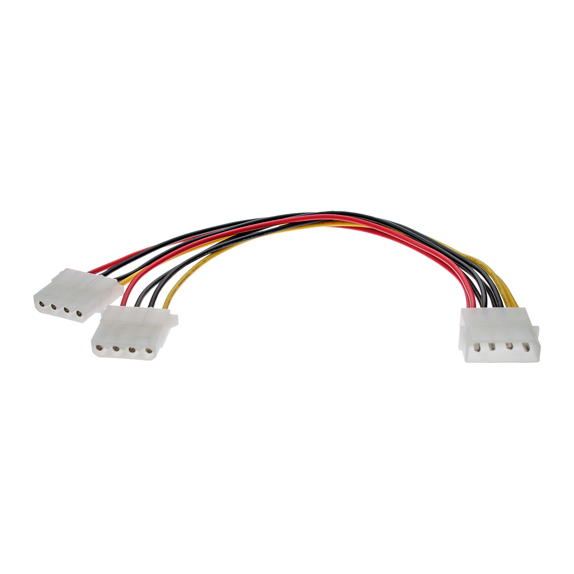 Image of InLine Internal Power Y-Cable 1x 5.25" Molex / 2x 5.25" Molex 0.20m