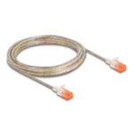 DeLOCK RJ45 Network Cable Cat.6A U/UTP Slim 5 m transparent