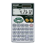 Sharp EL-344R calculator Pocket Scientific Silver