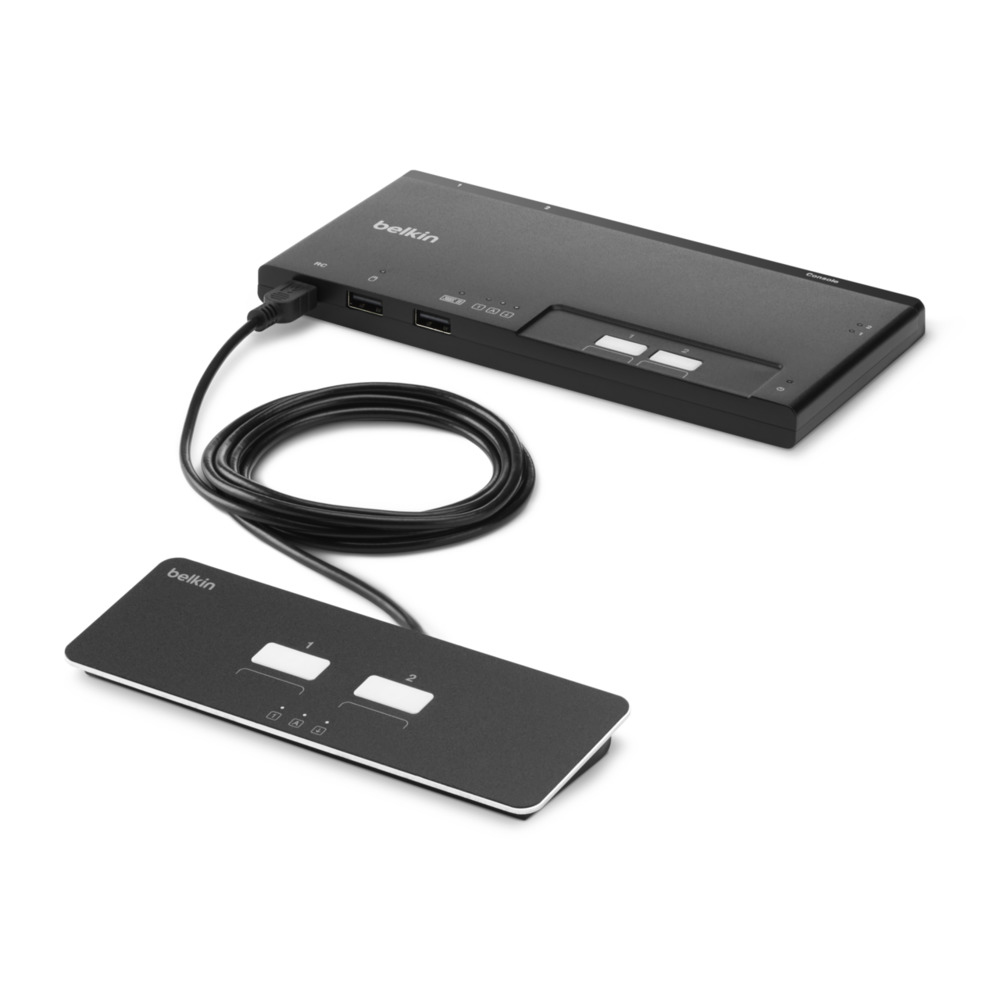 Image of Belkin F1DN202MOD-BA-4 KVM switch Black