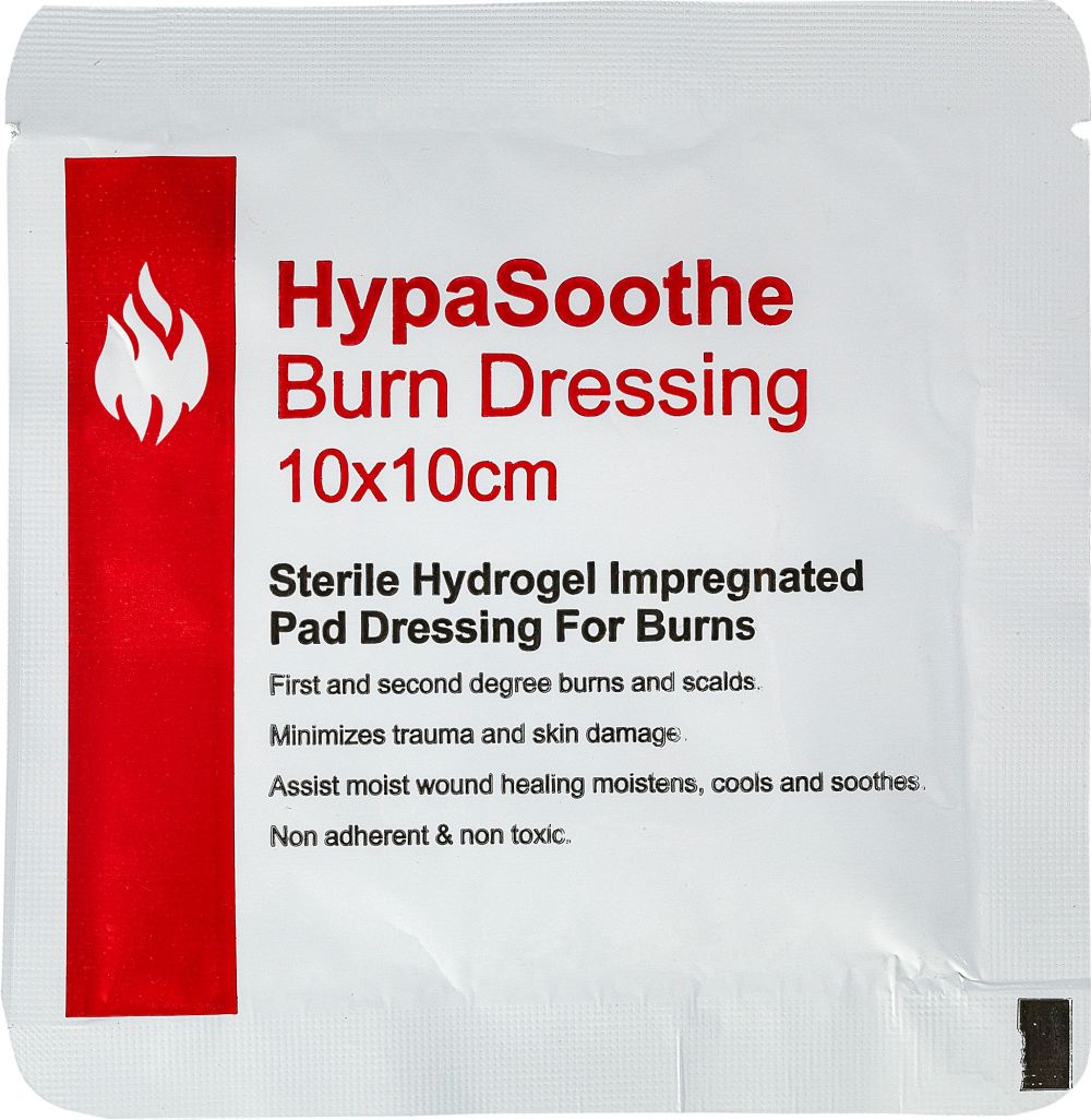 HypaSoothe Burn Dressing 10x10cm Sterile Hydrogel Impregnated Pad thumbnail