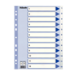 Esselte 100136 tab index Numeric tab index Polypropylene (PP) Blue, White