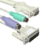 Rose CAB-C1VMM050 KVM cable Green, Violet, White 15 m
