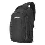 Manhattan Amsterdam Sling Backpack 13.33", Anti Theft, Black, Top Load Backpack, Carrier with Single Shoulder Strap for Notebooks and Tablets up to 13.3", Premium Padding, Front and Multiple Interior Pockets, Water-Resistant