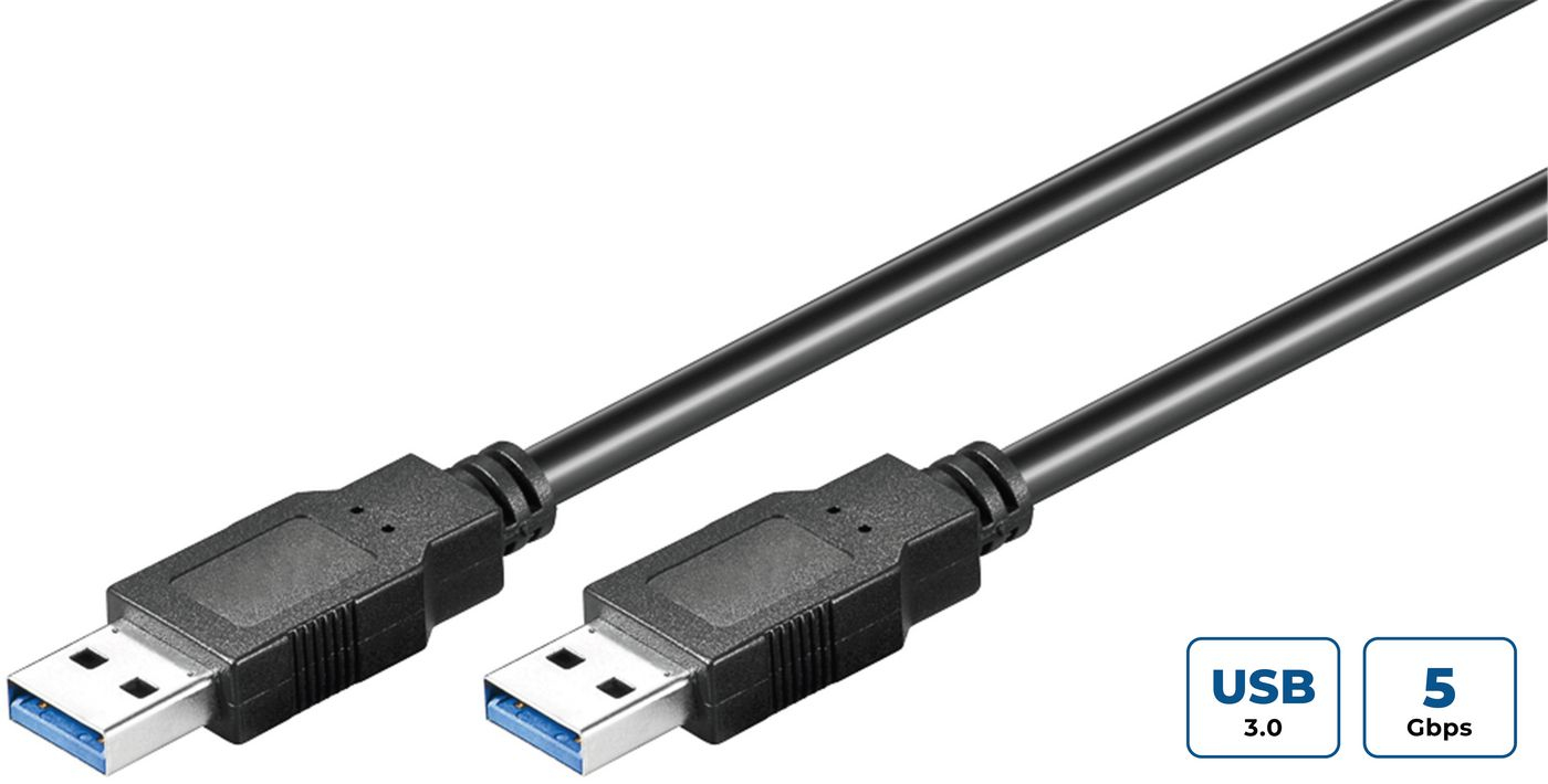 Microconnect USB3.0AA05B USB cable USB 3.2 Gen 1 (3.1 Gen 1) 0.5 m USB A Black