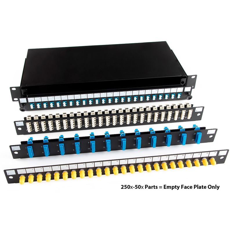 Image of FDL EMPTY 24 PORT SIMPLEX (24 FIBRE) ST PATCH PANEL FACE PLATE